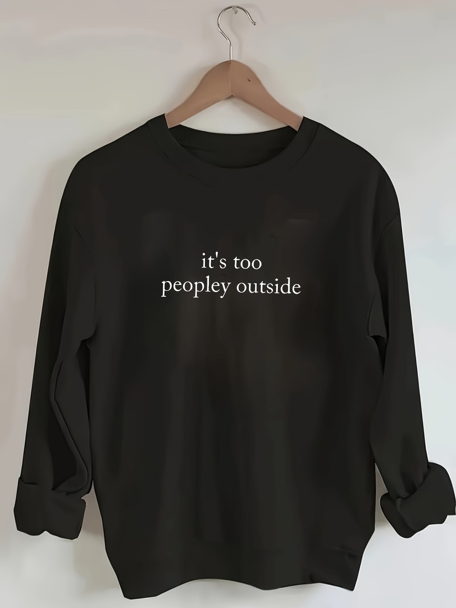 Women's Graphic Sweatshirt - Classic Neck Long Sleeve detail view