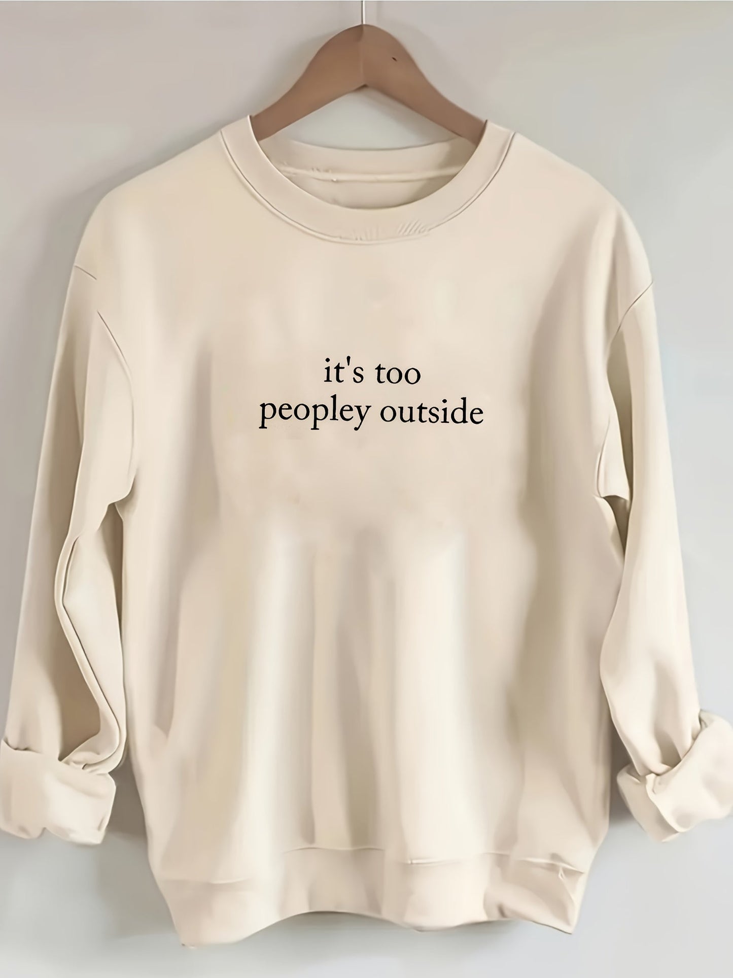 Women's Graphic Sweatshirt - Classic Neck Long Sleeve detail view