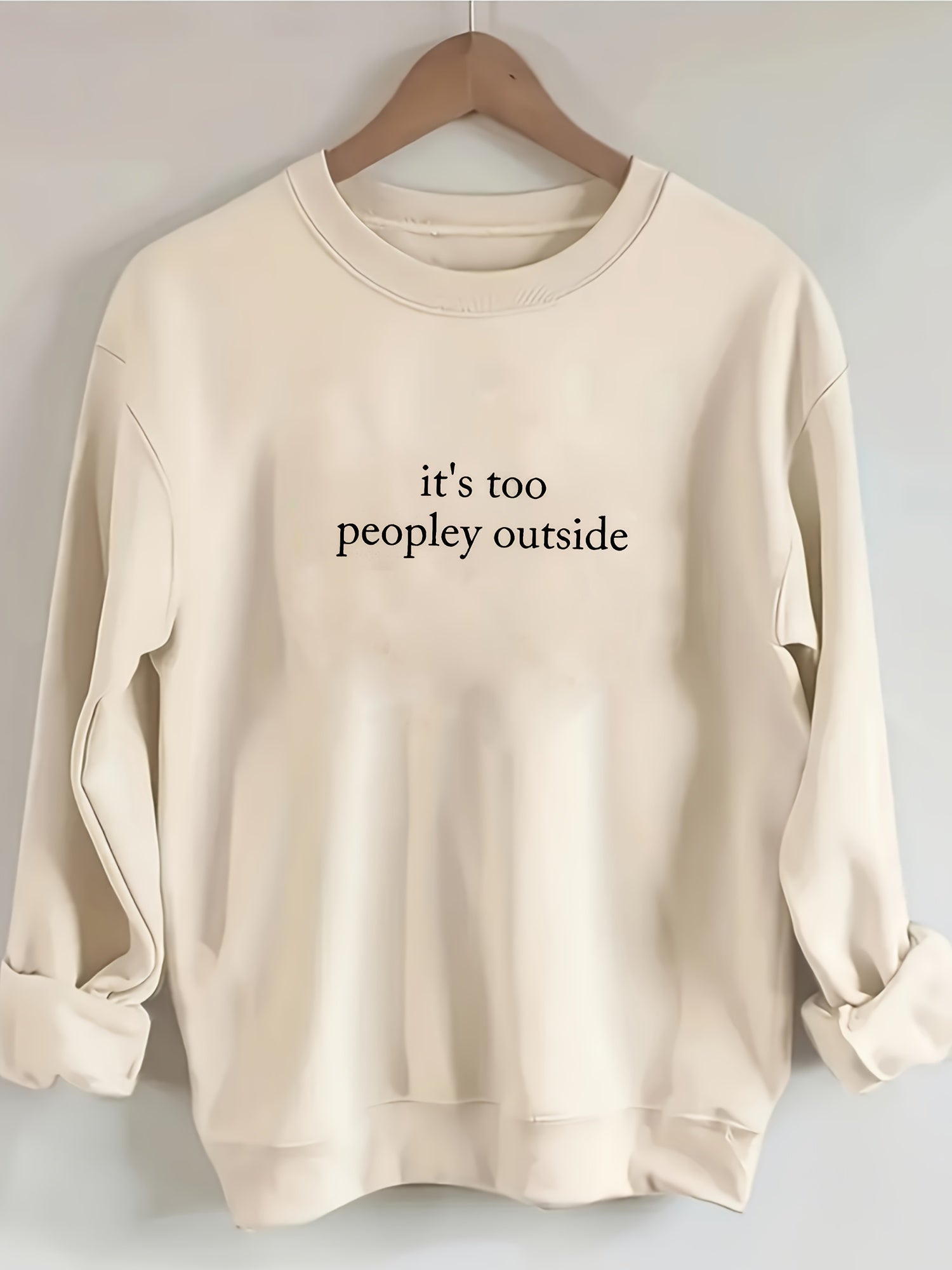 Women's Graphic Sweatshirt - Classic Neck Long Sleeve detail view