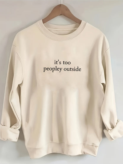 Women's Graphic Sweatshirt - Classic Neck Long Sleeve – White option – view 3