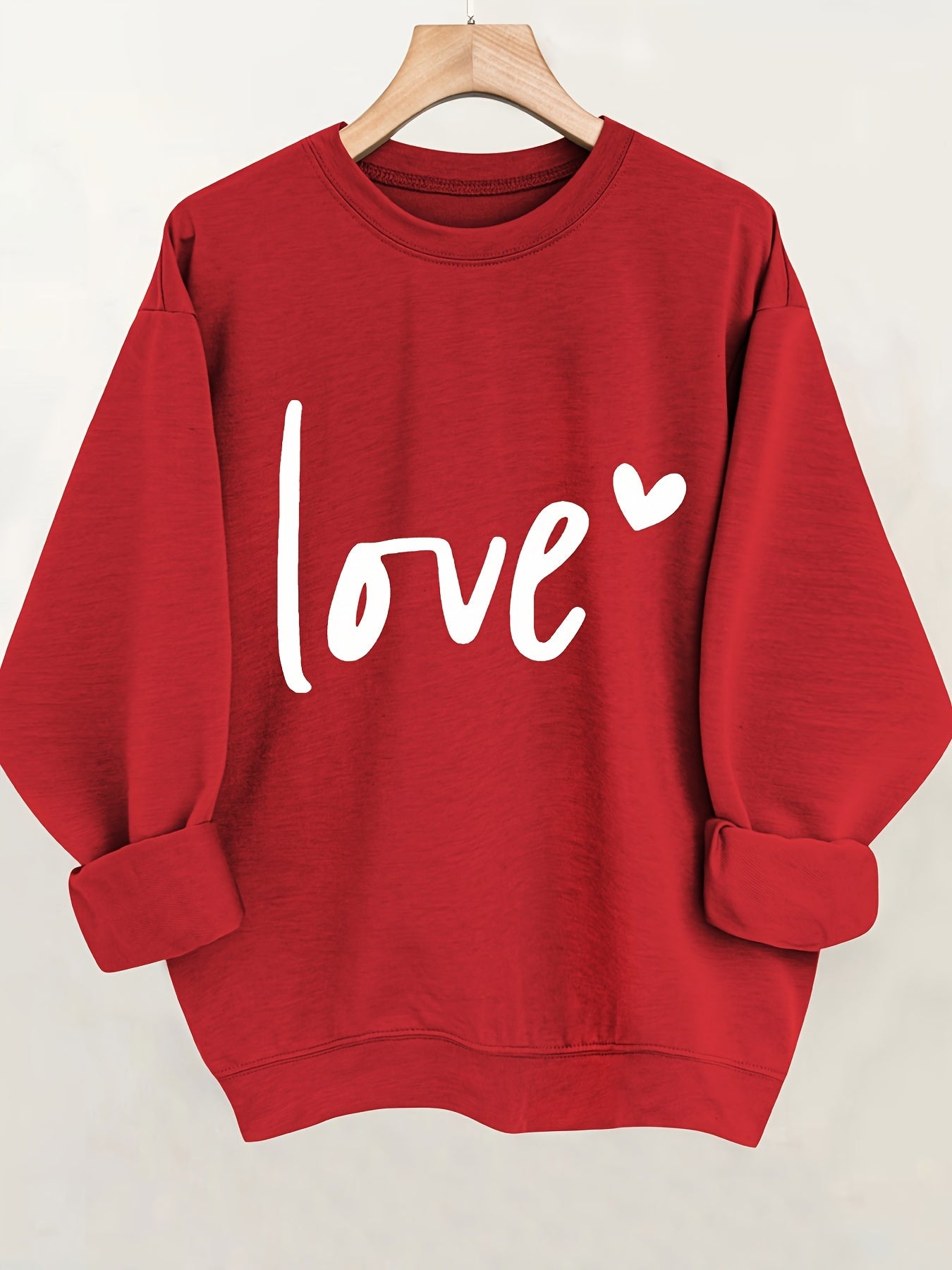 Women's Graphic Sweatshirt - Regular Fit Classic Neck – Red / Green – view 10