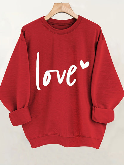 Women's Graphic Sweatshirt - Regular Fit Classic Neck – Red / Green – Red option – main product image