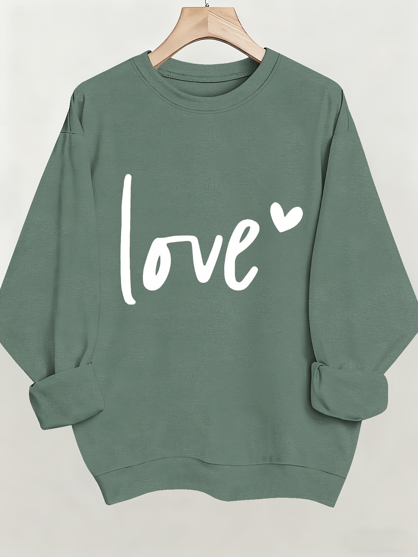 Women's Graphic Sweatshirt - Regular Fit Classic Neck – Red / Green – Red option – view 5