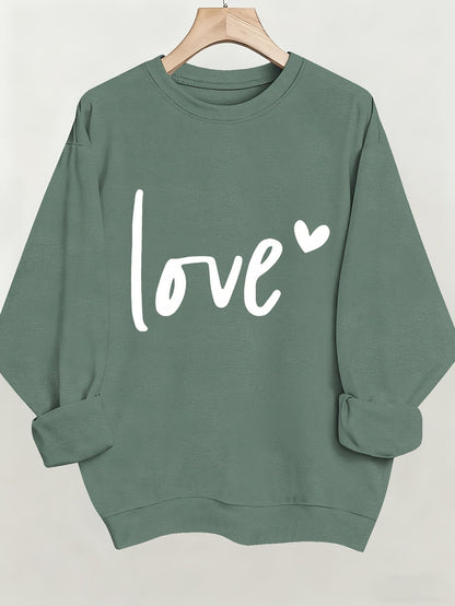 Women's Graphic Sweatshirt - Regular Fit Classic Neck – Red / Green – Red option – view 5