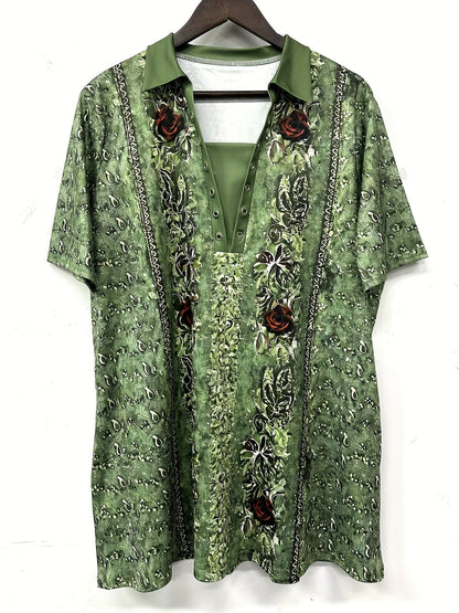 Women's Graphic T-Shirt - Floral Print detail view