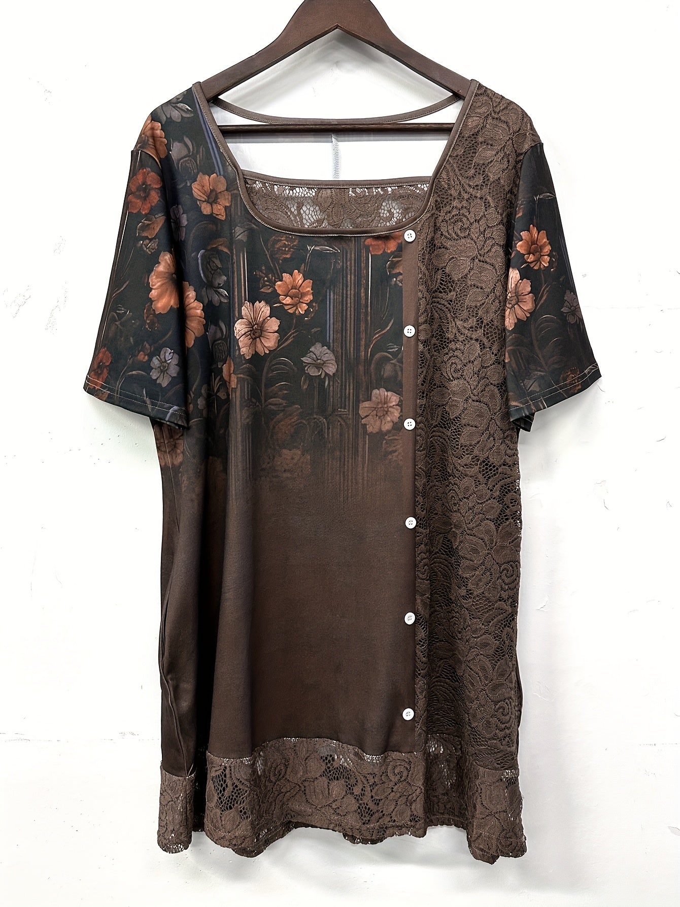 Women's Graphic T-Shirt - Lace Detail detail view