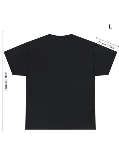 Women's Heart Graphic T-Shirt - Round Neck Short Sleeve – Black – view 2