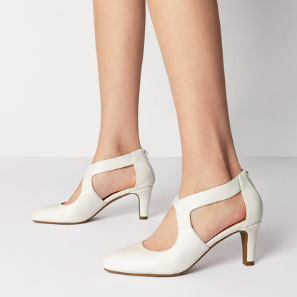 Women's Heels & Pumps - Comfort Fit for Everyday Wear – White – view 7