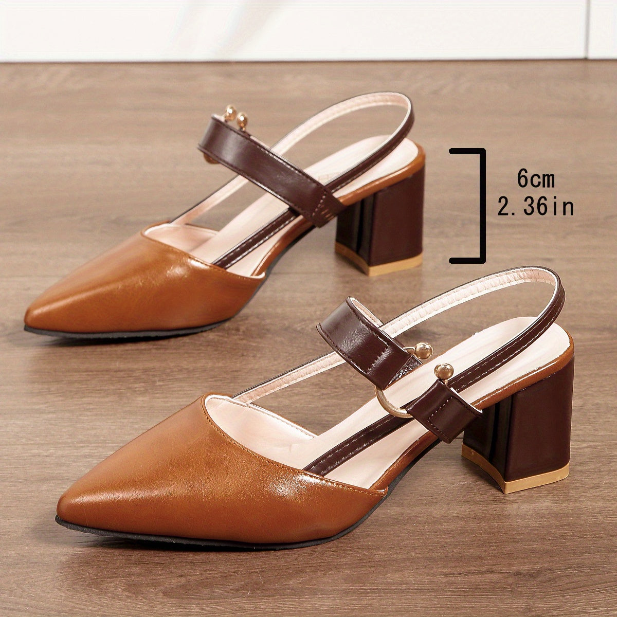 Women's Heels & Pumps – Comfort Fit for Work & Events – Brown – view 5
