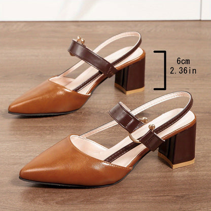 Women's Heels & Pumps – Comfort Fit for Work & Events – Brown – view 5