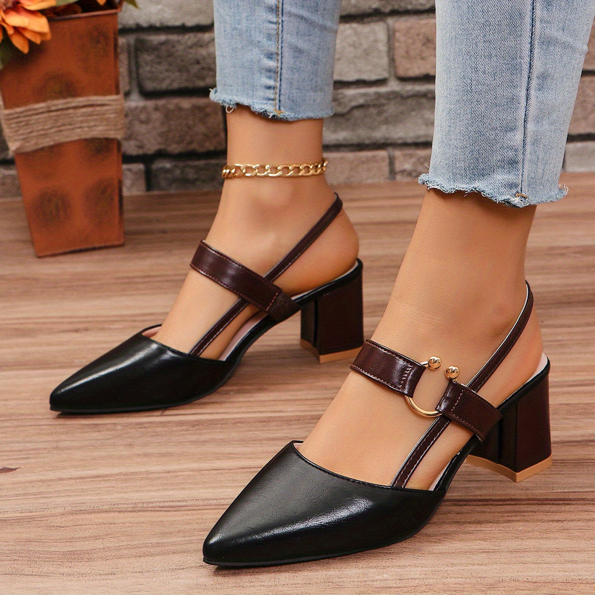 Women's Heels & Pumps – Comfort Fit for Work & Events – Brown – view 6