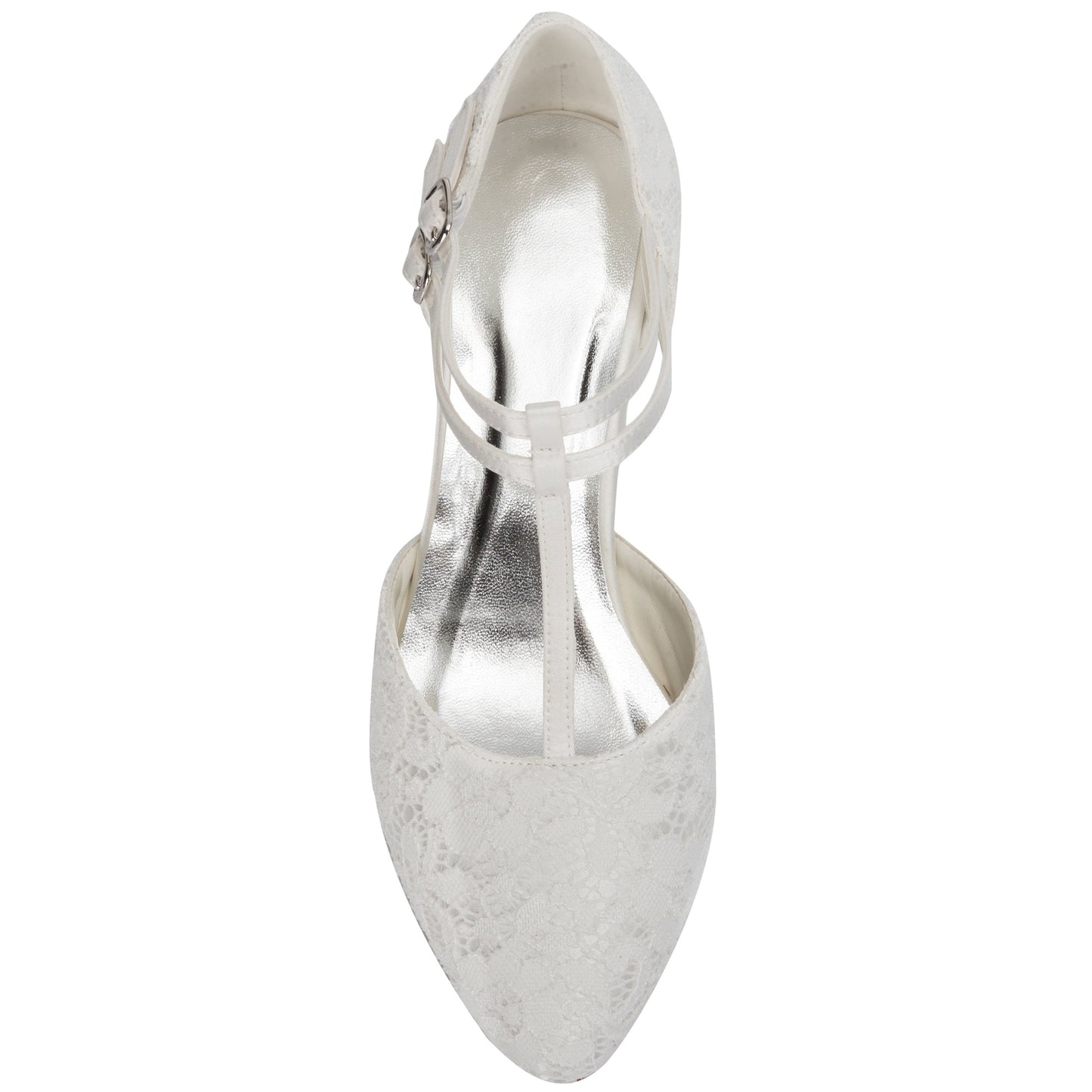 Women's Heels & Pumps – Comfort Fit for Work & Events – Ivory White Satin – view 4