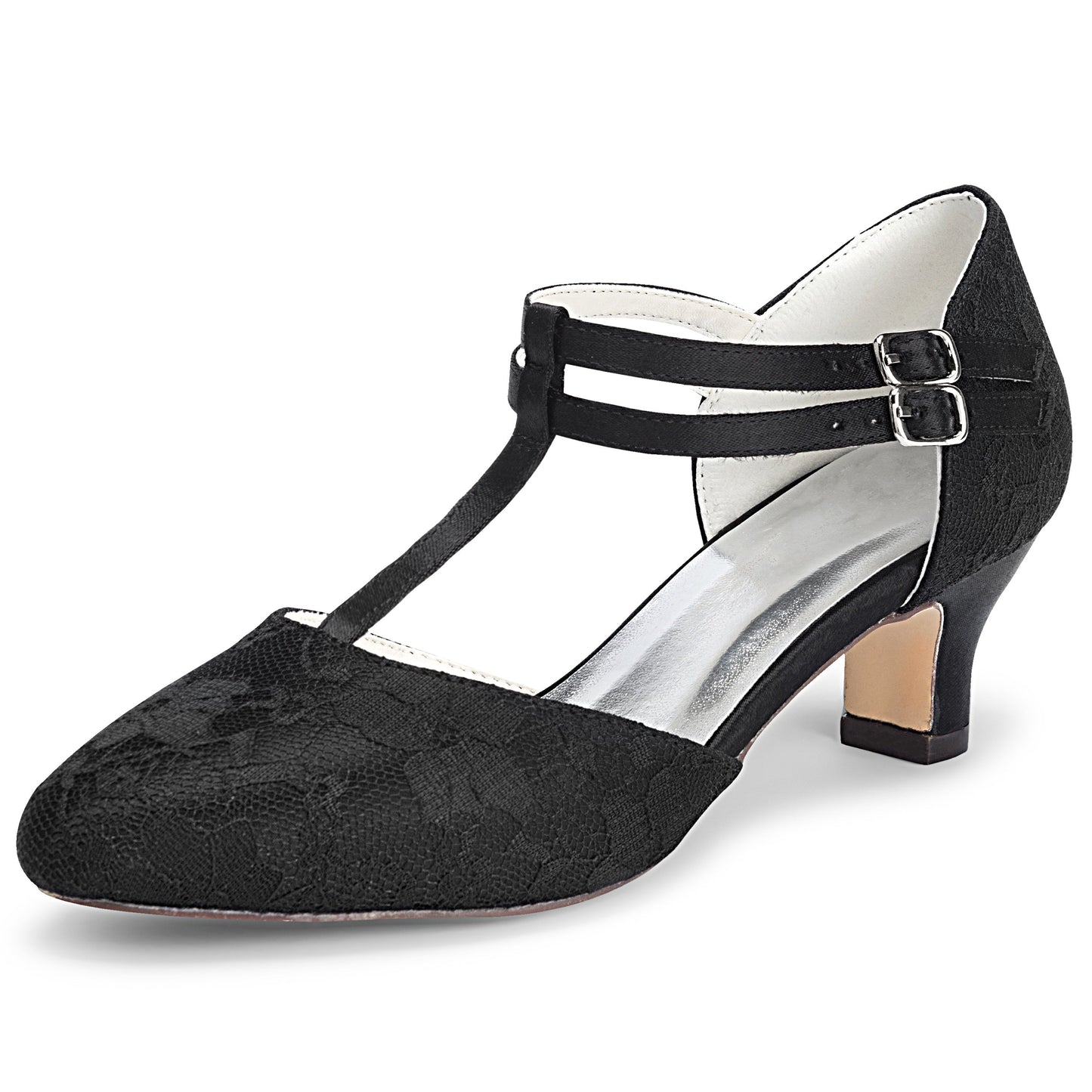 Women's Heels & Pumps – Comfort Fit for Work & Events – Ivory White Satin – view 13