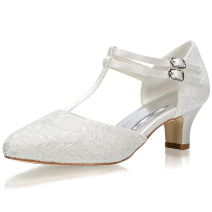 Women's Heels & Pumps – Comfort Fit for Work & Events – Ivory White Satin – view 17