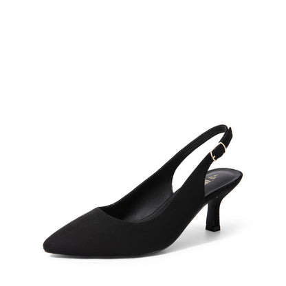 Women's Heels & Pumps – Comfort Fit for Work & Events – Navy Blue / Black – view 4