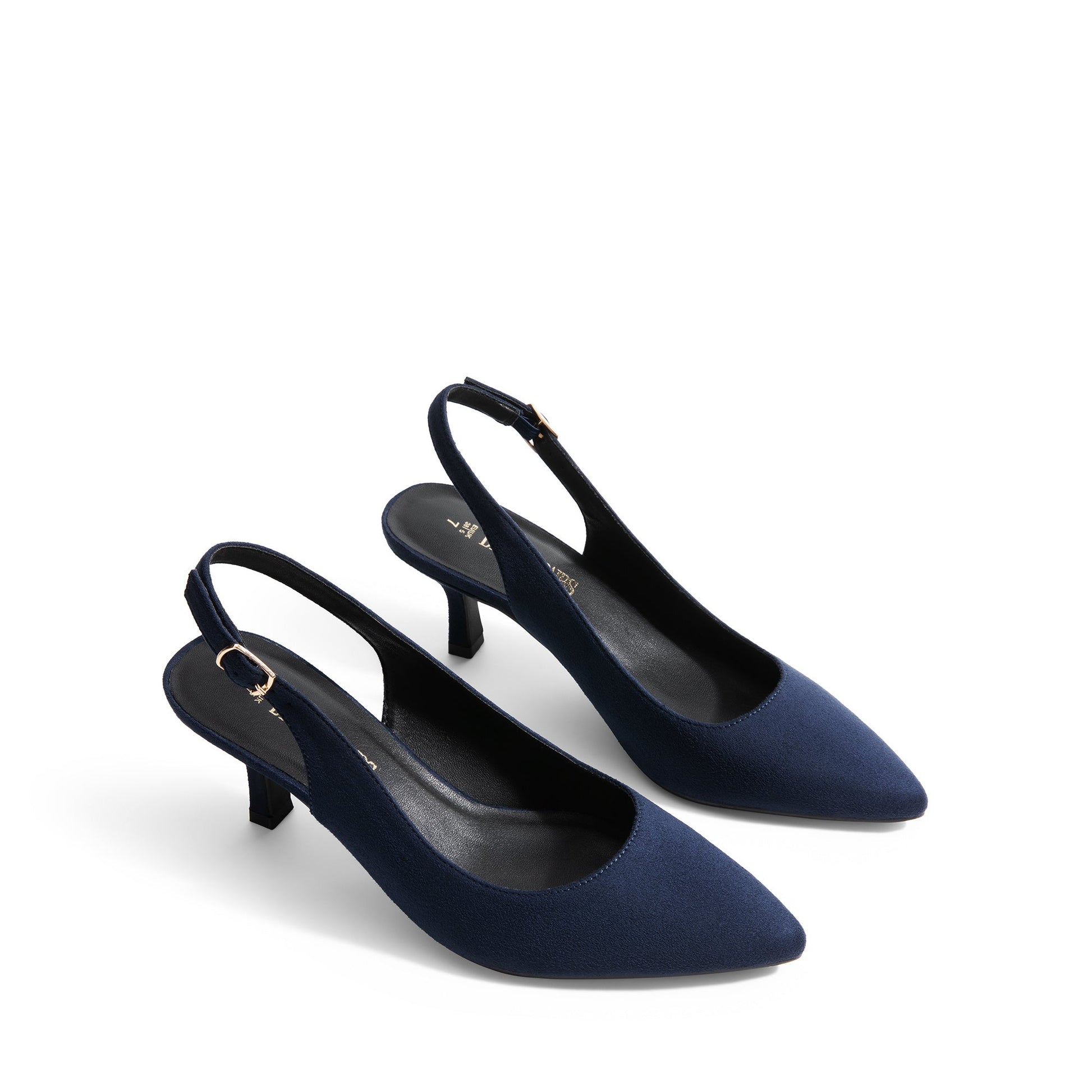 Women's Heels & Pumps – Comfort Fit for Work & Events – Navy Blue / Black – view 5