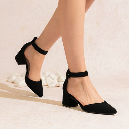 Women's Heels & Pumps – Comfort Fit for Work & Events – Navy Blue / Black – view 29