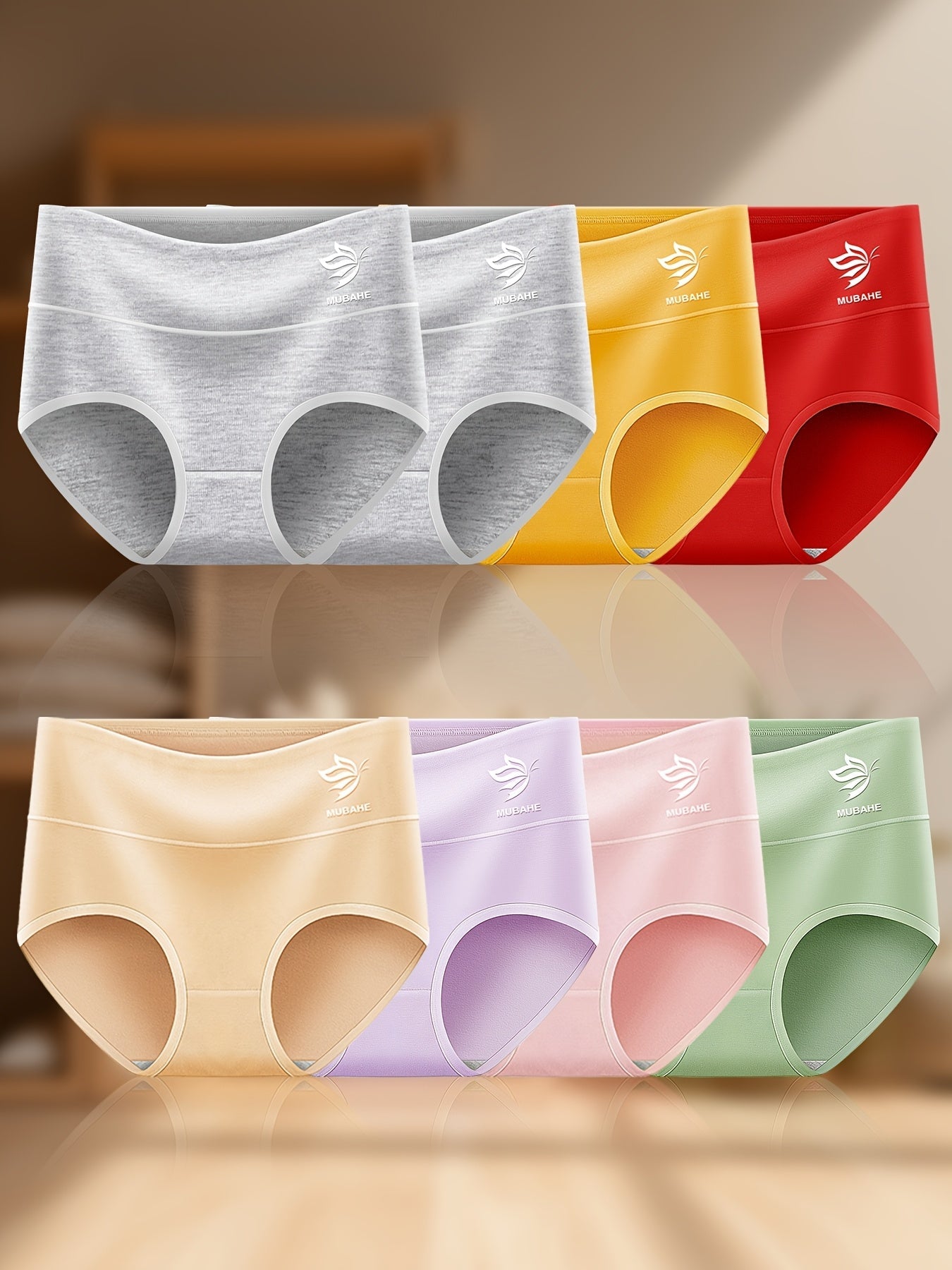 Women's High-Waist Briefs - Butterfly Print Everyday Comfort – view 3