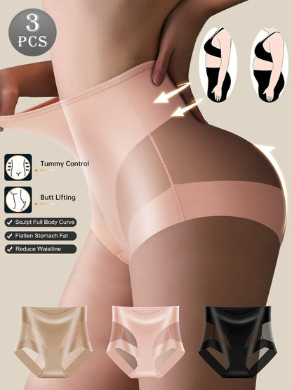 Women's High-Waist Briefs - Solid Color Everyday Comfort – main product image