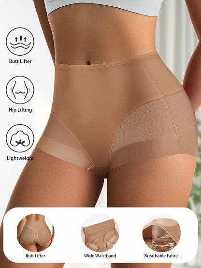 Women's High-Waist Briefs - Solid Color Everyday Comfort – view 3