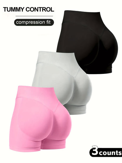 Women's High-Waist Casual Shorts - 3-Pack Clean Finish detail view