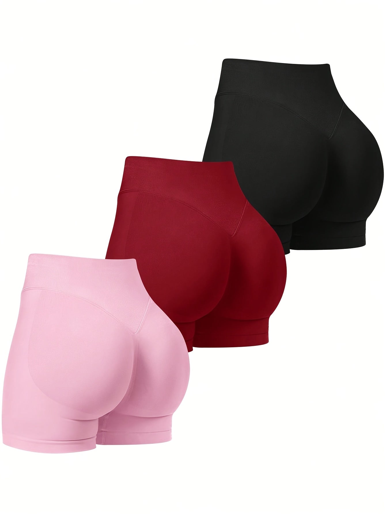 Women's High-Waist Casual Shorts - 3-Pack Clean Finish detail view