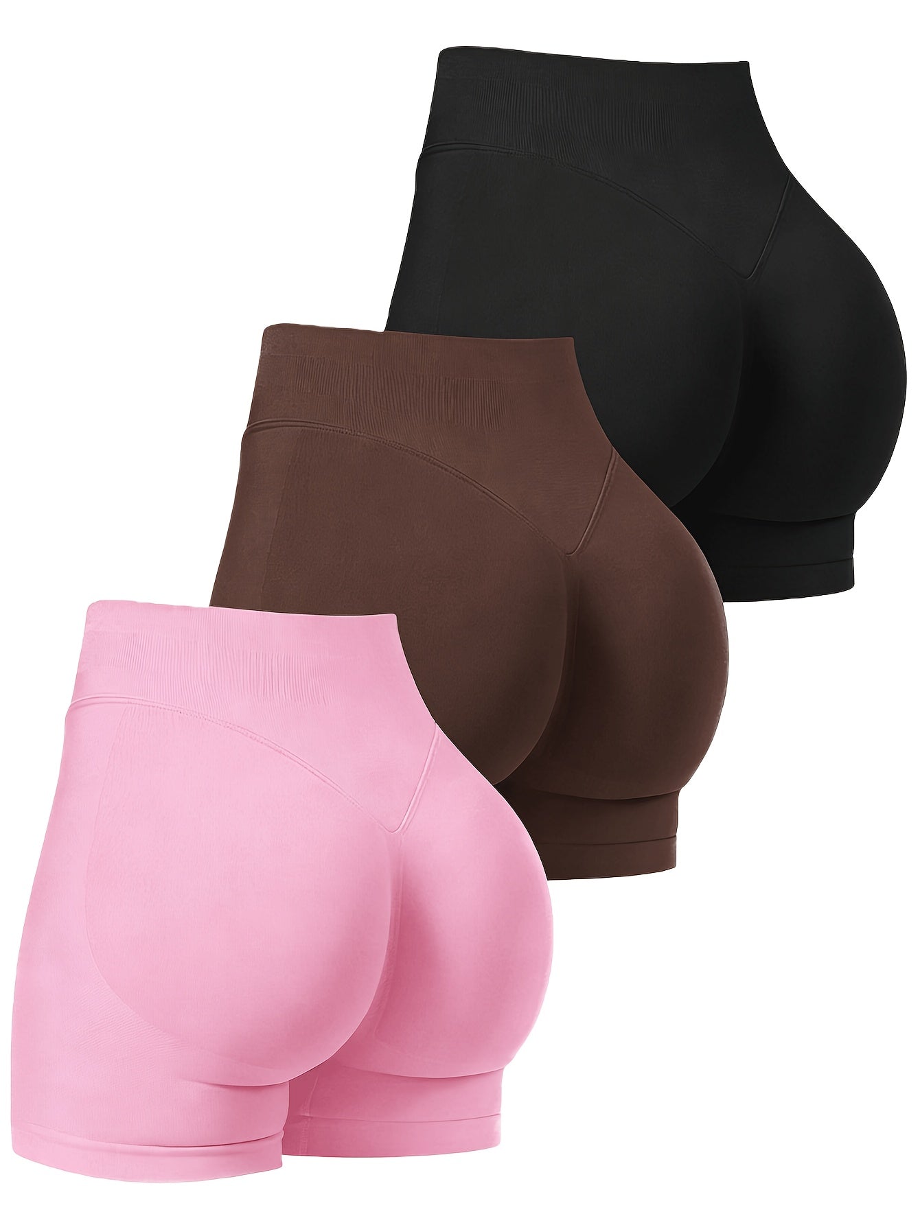 Women's High-Waist Casual Shorts - 3-Pack Clean Finish detail view