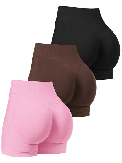 Women's High-Waist Casual Shorts - 3-Pack Clean Finish detail view