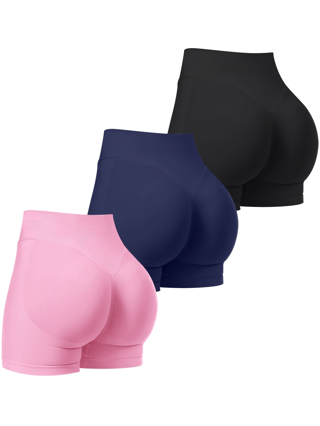 Women's High-Waist Casual Shorts - 3-Pack Clean Finish detail view