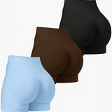 3PCS - Black, Dark Brown, Light Blue