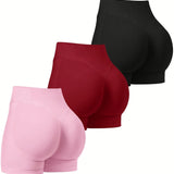 3PCS - Black, Red, Pink
