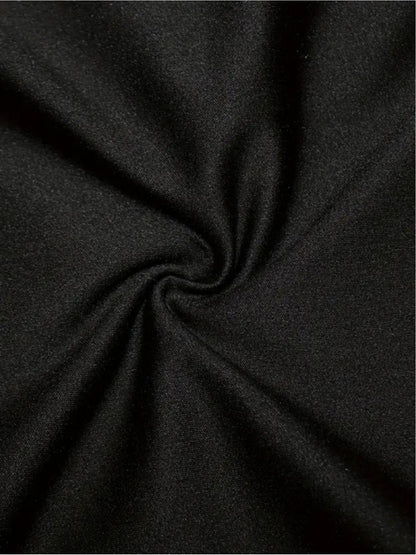 Women's High-Waist Casual Shorts - Black Clean Finish detail view