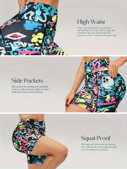 Women's High-Waist Casual Shorts - Pockets Tie-Dye detail view