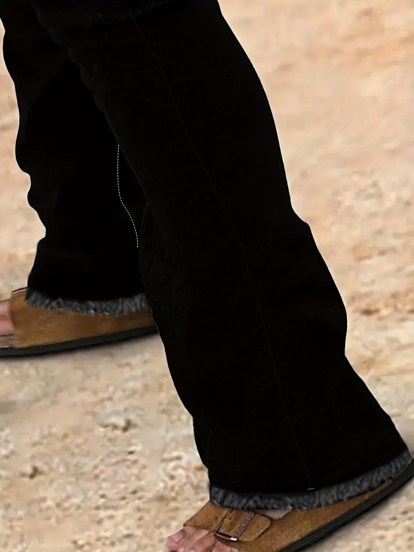 Women's High-Waist Flare Jeans - Black Embroidered Weekend detail view