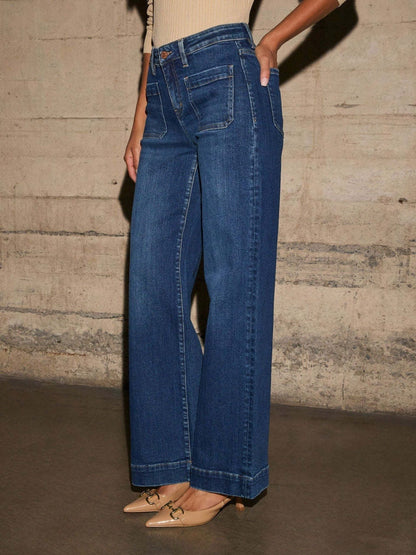 Women's High-Waist Flare Jeans - Light Blue detail view
