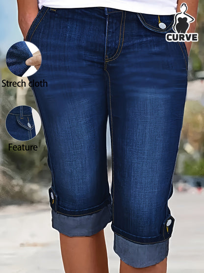 Women's High-Waist Jeans - Navy Color Pocket Detail – Navy option – view 2