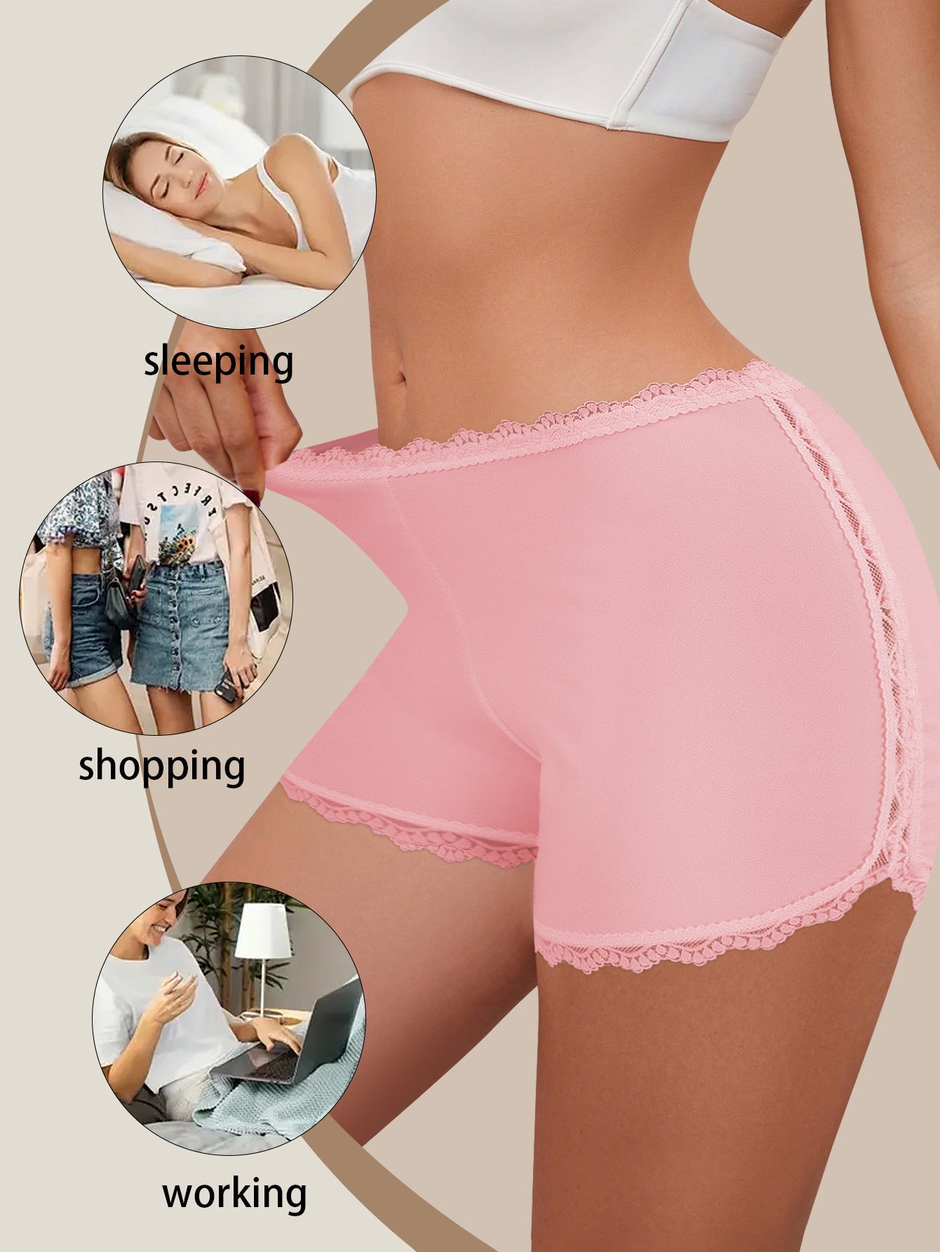 Women's High-Waist Seamless Briefs - Lace Daily Comfort – view 7