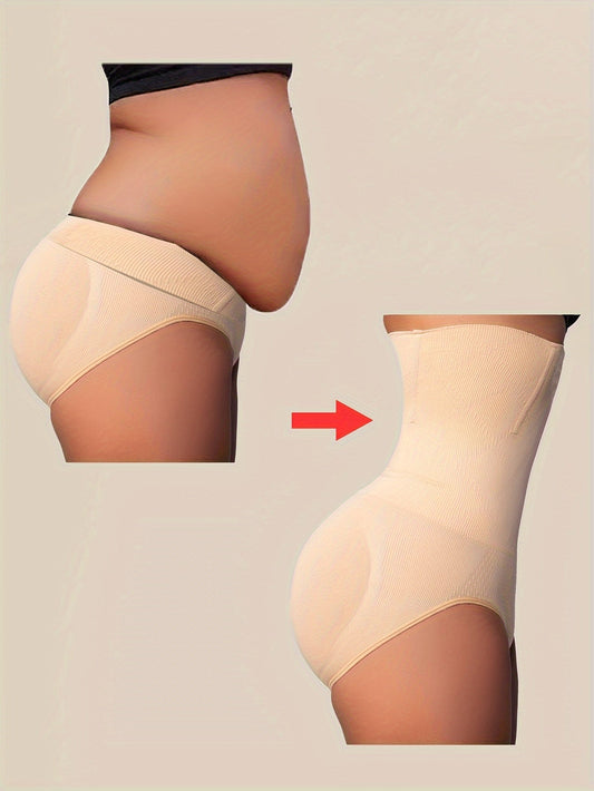 Women's High-Waist Shapewear Briefs - Butt Lift Plus Size Body – Light Beige Colorway 09221 – main product image