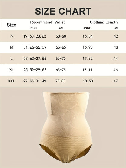 Women's High-Waist Shapewear Briefs - Butt Lift Plus Size Body – Light Beige Colorway 09221 – view 9