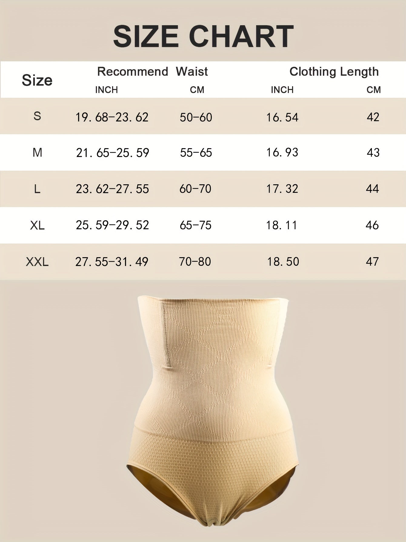Women's High-Waist Shapewear Briefs - Butt Lift Plus Size Body – Light Beige Colorway 09221 – view 14