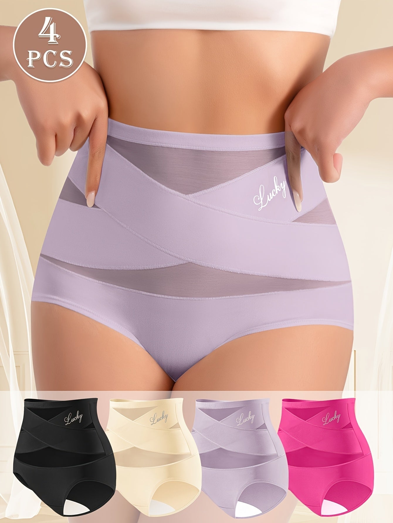 Women's High-Waist Shapewear Briefs - High-Waist Fit – Colorway 96645 – view 6