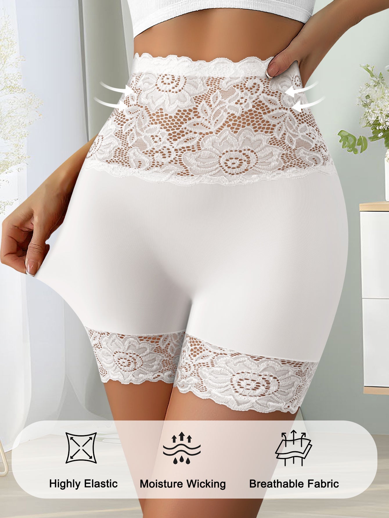 Women's High-Waist Shapewear Briefs - Lace Tummy-Control Smoothing – Sizes S–XXL – view 8