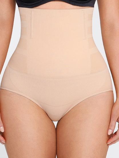 Women’s High-Waist Shapewear Briefs - Tummy Control Support – Apricot – view 3