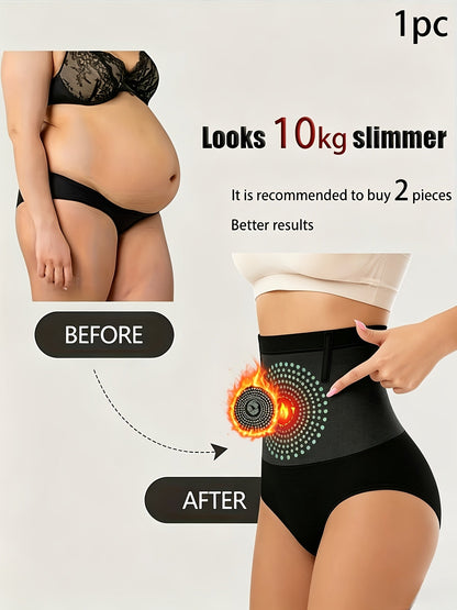 Women’s High-Waist Shapewear Briefs - Tummy Control Support – Light Beige / Black – view 9