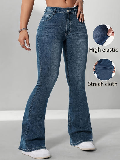 Women's High-Waist Skinny Jeans - Blue – Blue option – main product image