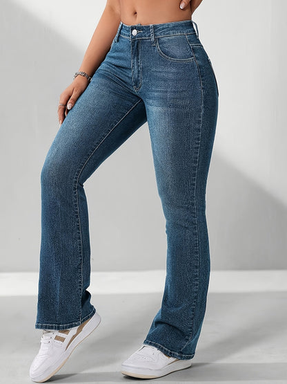Women's High-Waist Skinny Jeans - Blue detail view