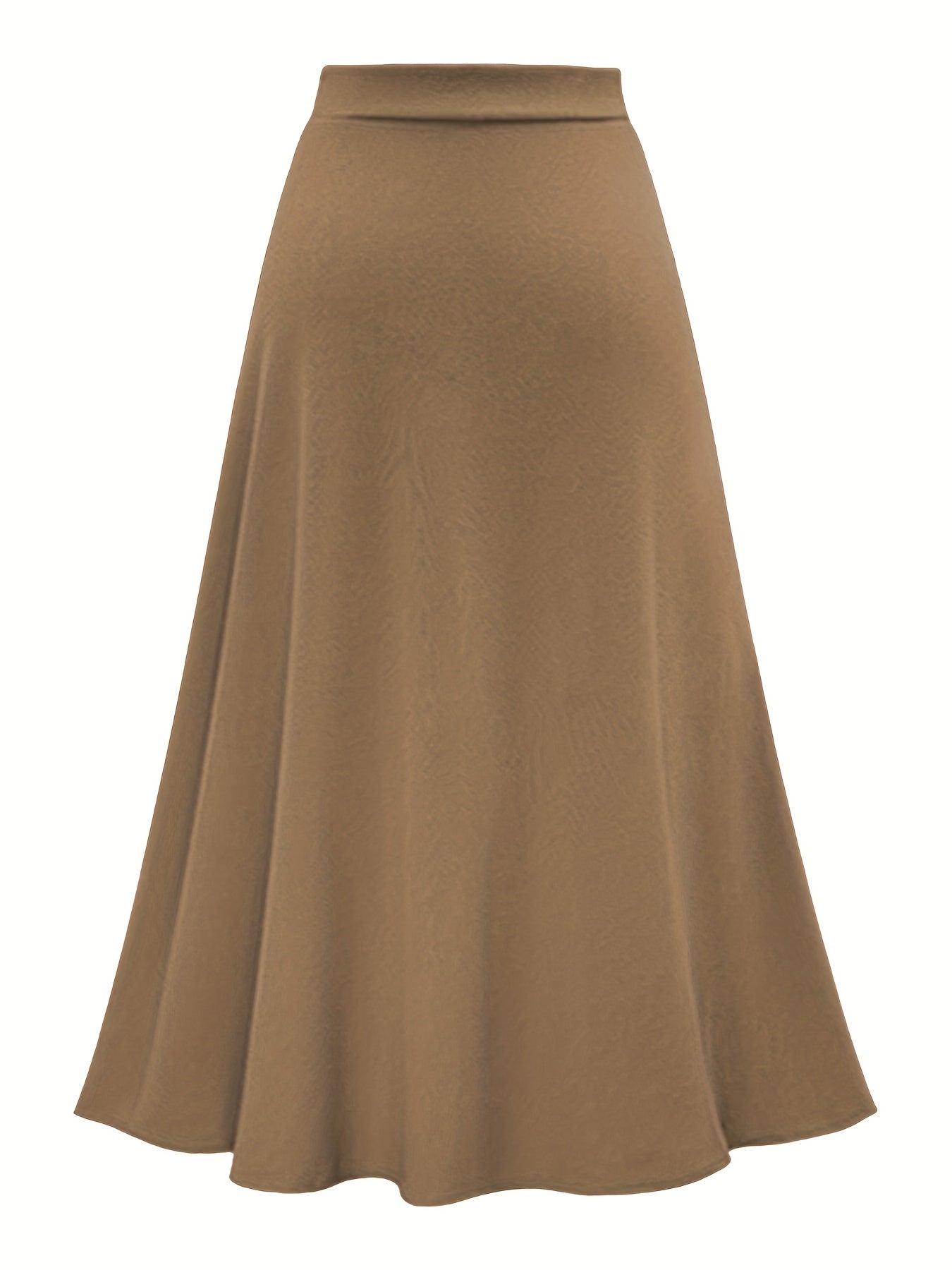 Women's High-Waist Split Midi Skirt - 2-in-1 Lined Design detail view