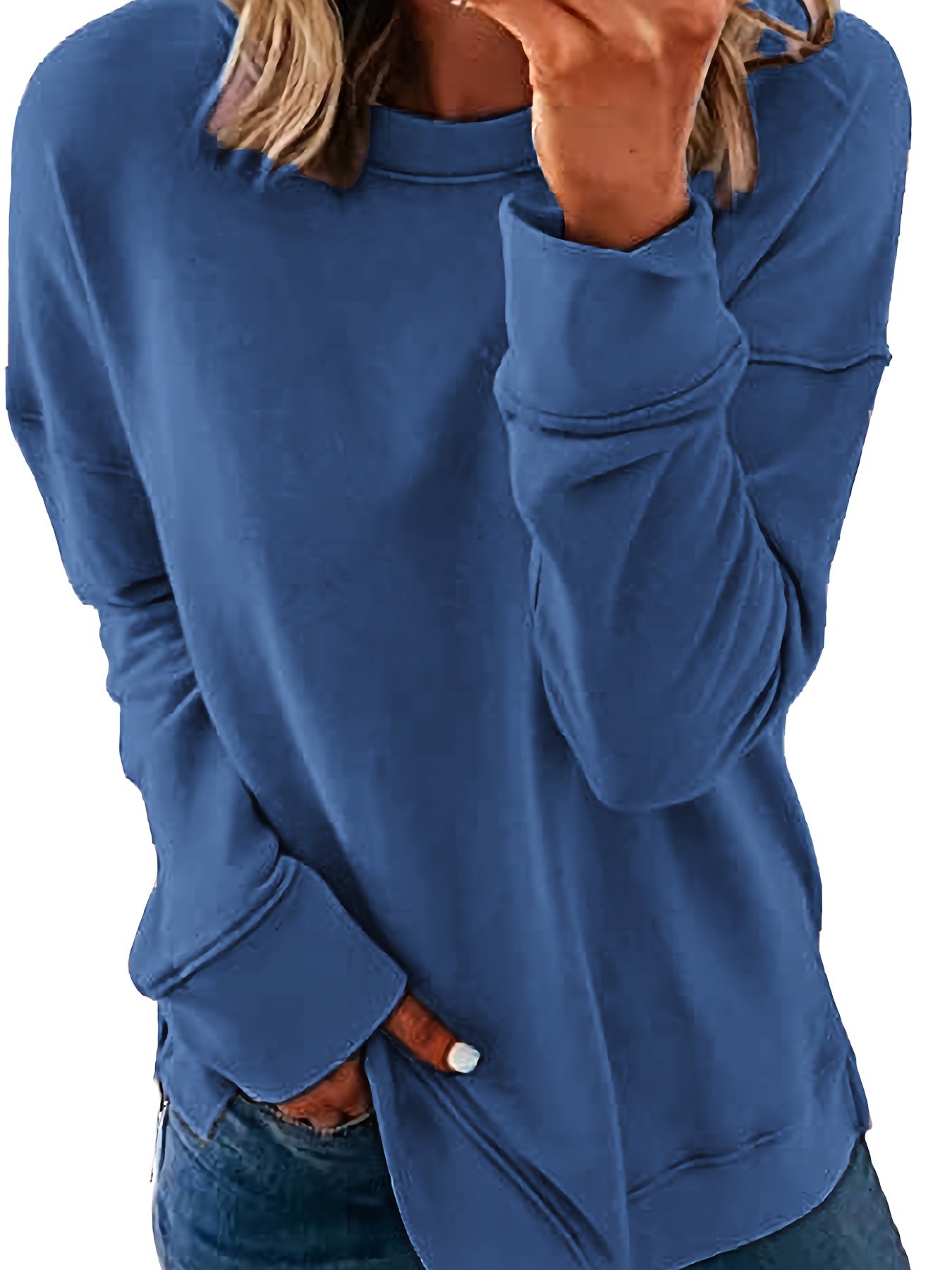 Women's Holiday Crewneck Sweatshirt - Crew Neck Long Sleeve detail view