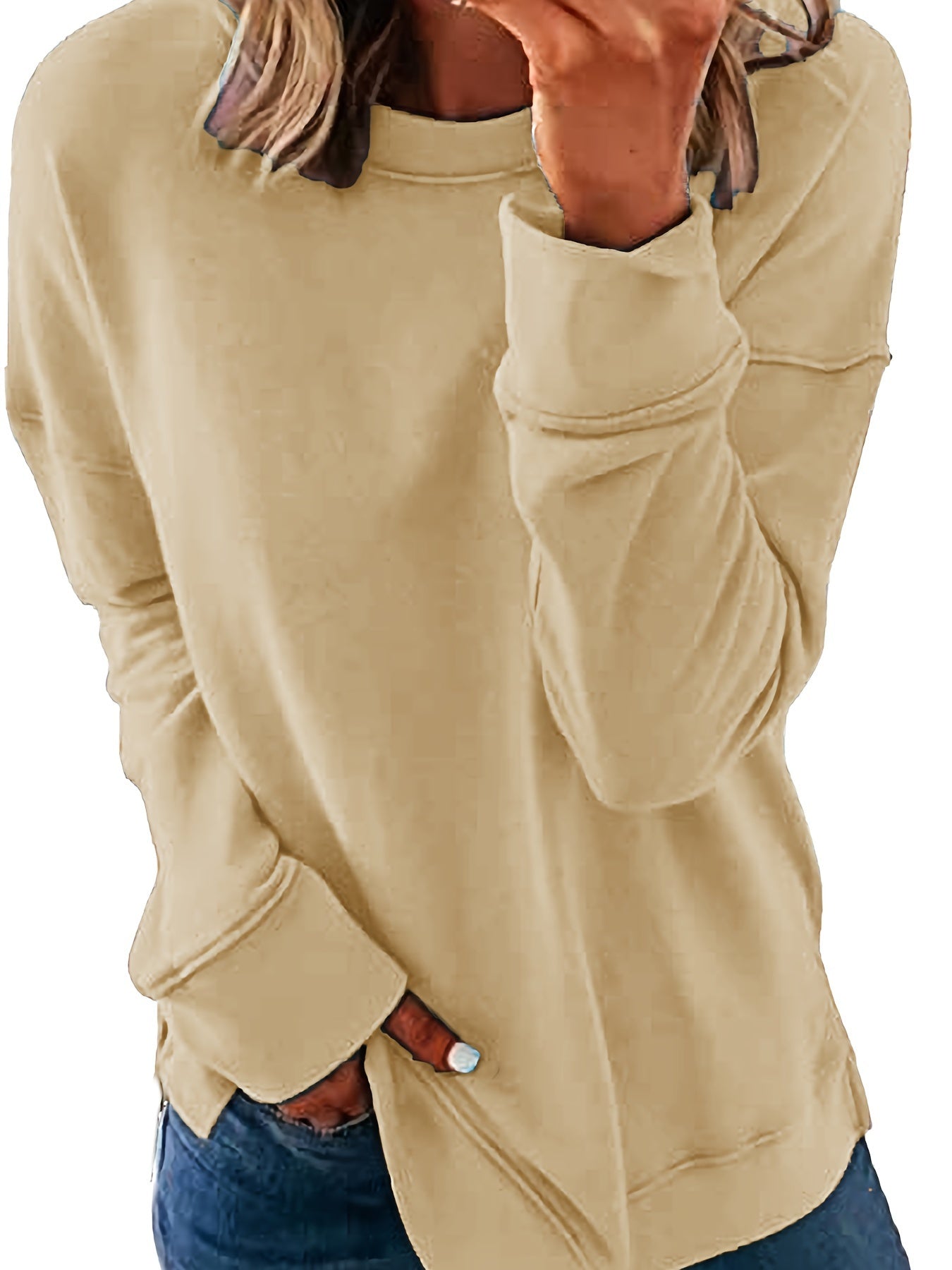 Women's Holiday Crewneck Sweatshirt - Crew Neck Long Sleeve detail view