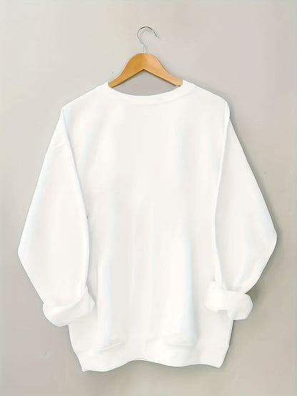 Women's Holiday Crewneck Sweatshirt - Regular Fit Crew Neck – Green detail view